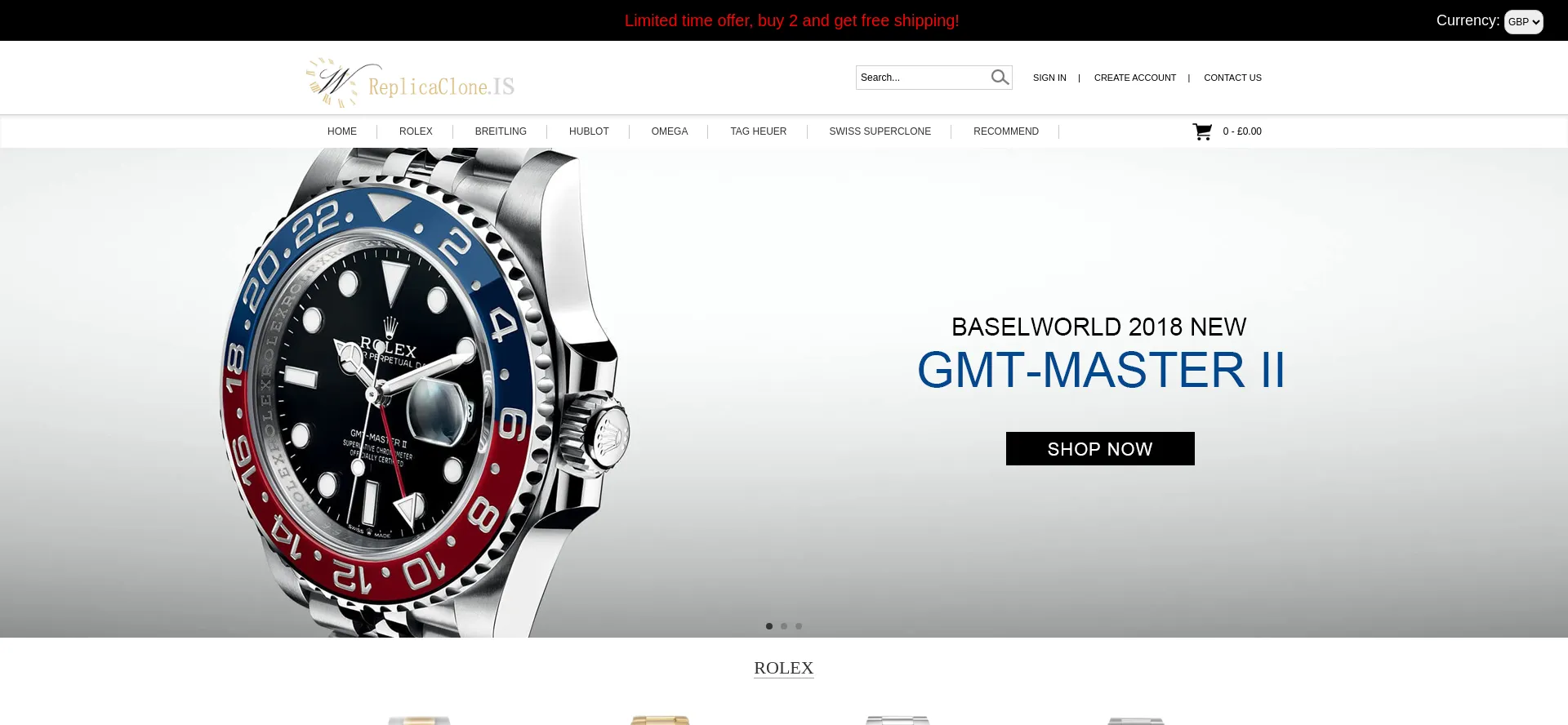 Website screenshot of Beawatches.com