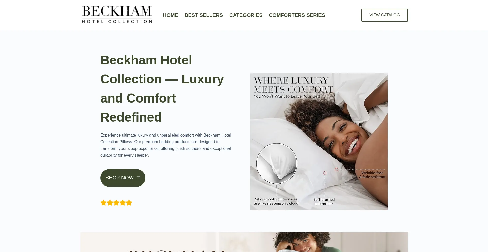 Website screenshot of Beckhamhotelscollection.com