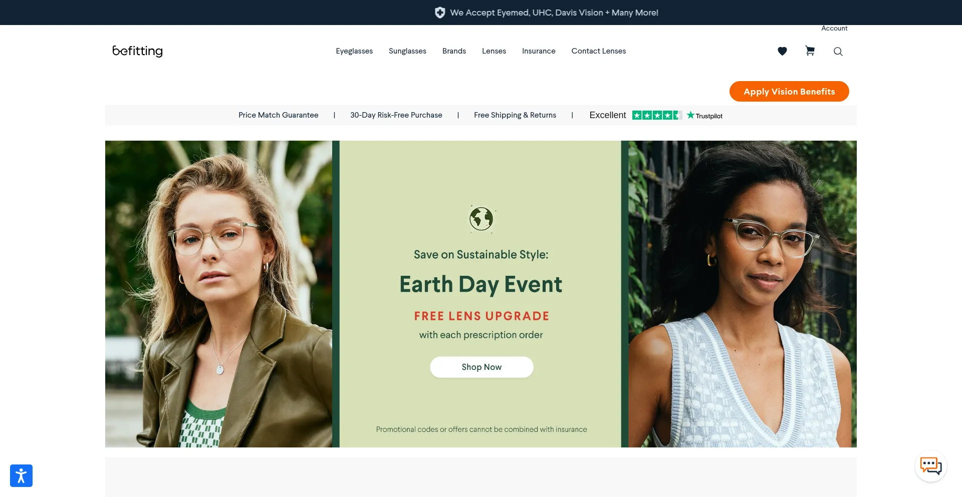 Website screenshot of Befitting.com