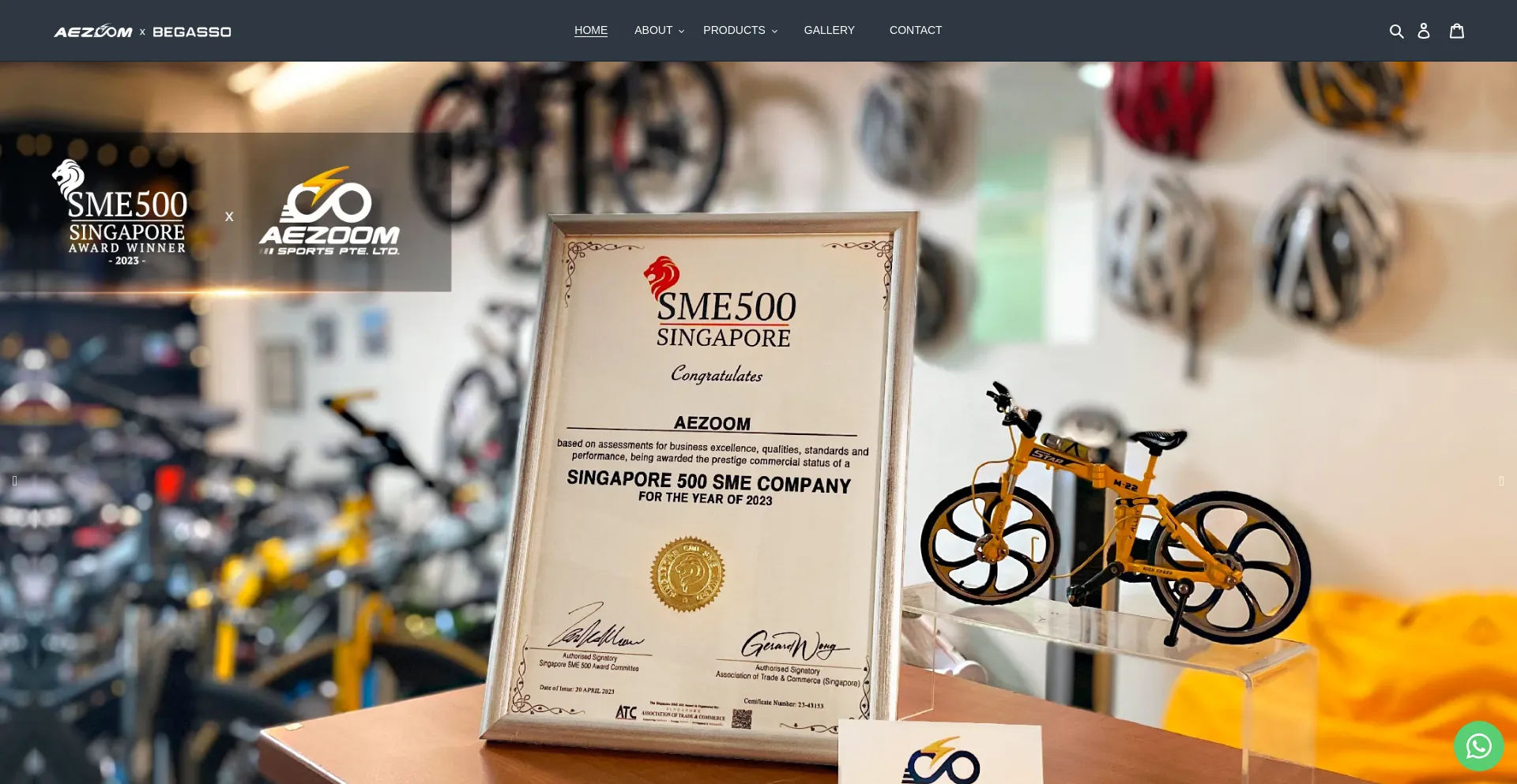 Website screenshot of Begasso.sg