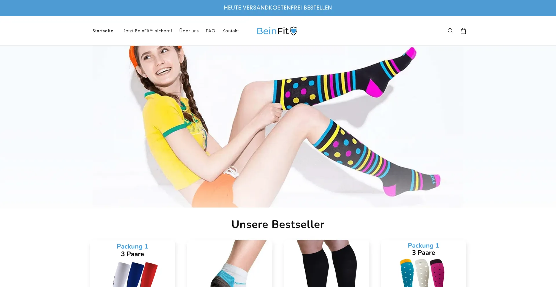 Website screenshot of Beinfit.de