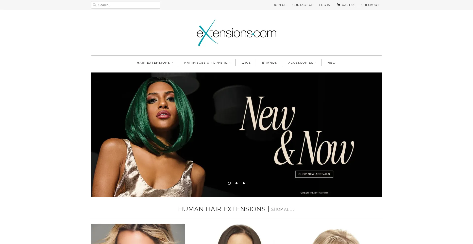 Website screenshot of Bellahair.com