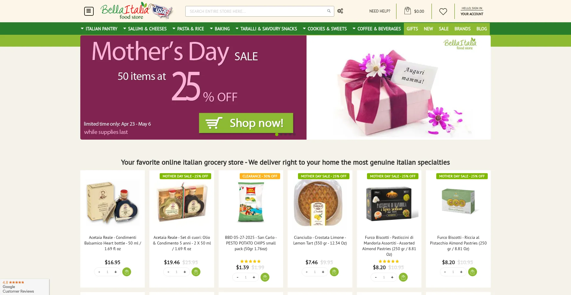 Bellaitaliafoodstore.com