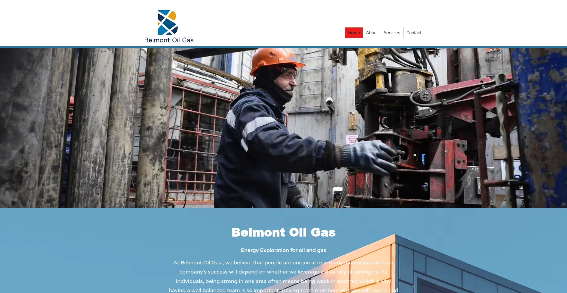 Website screenshot of Belmontoilgas.com