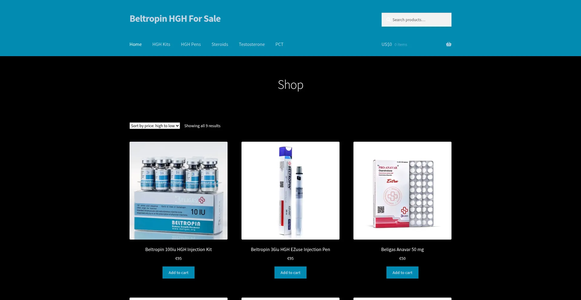 Website screenshot of Beltropin.com