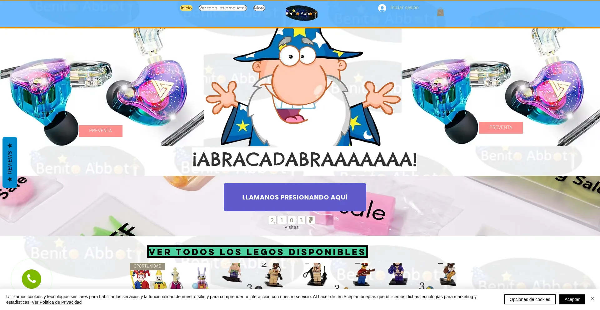 Website screenshot of Benitoabbott.shop