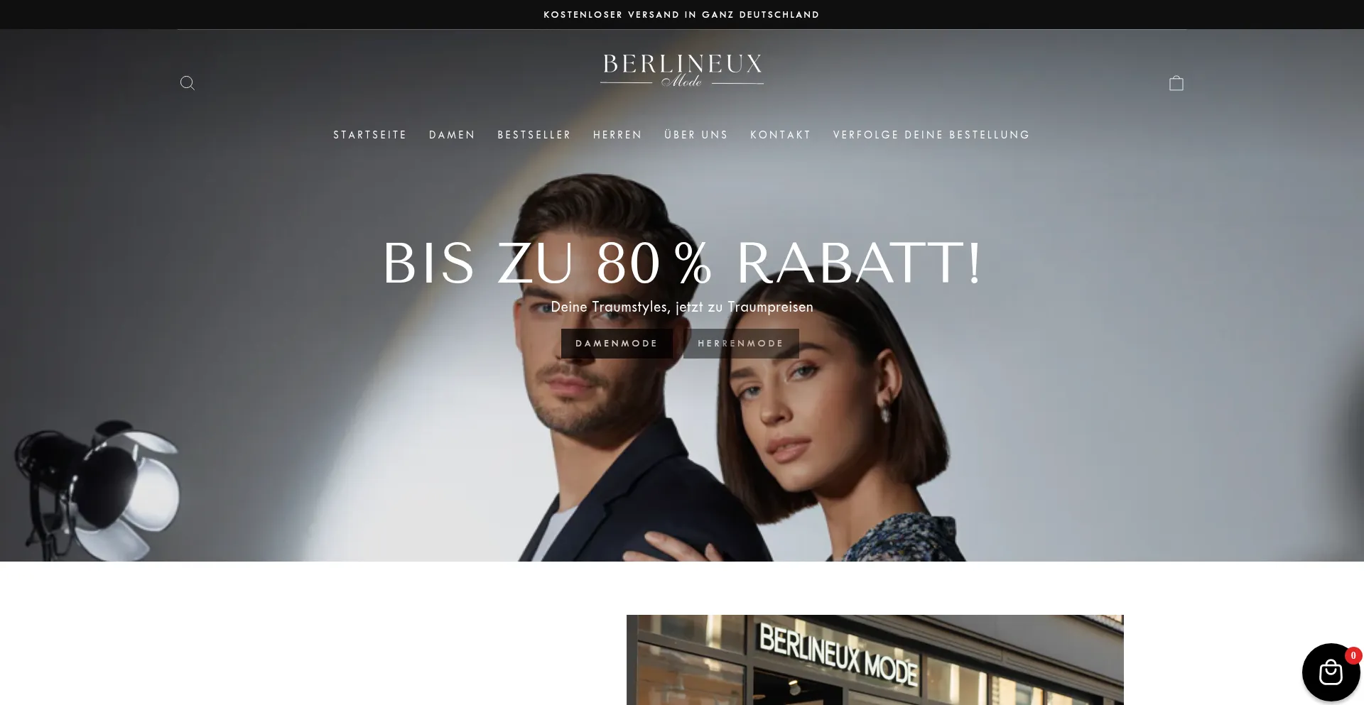 Website screenshot of Berlineuxmode.de