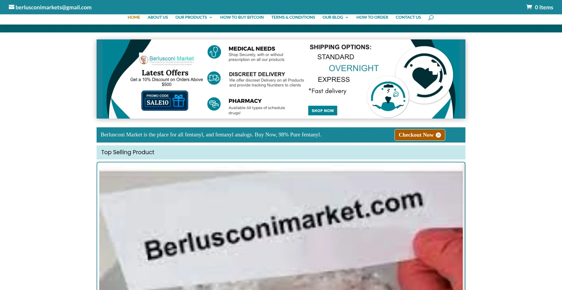 Website screenshot of Berlusconimarket.com