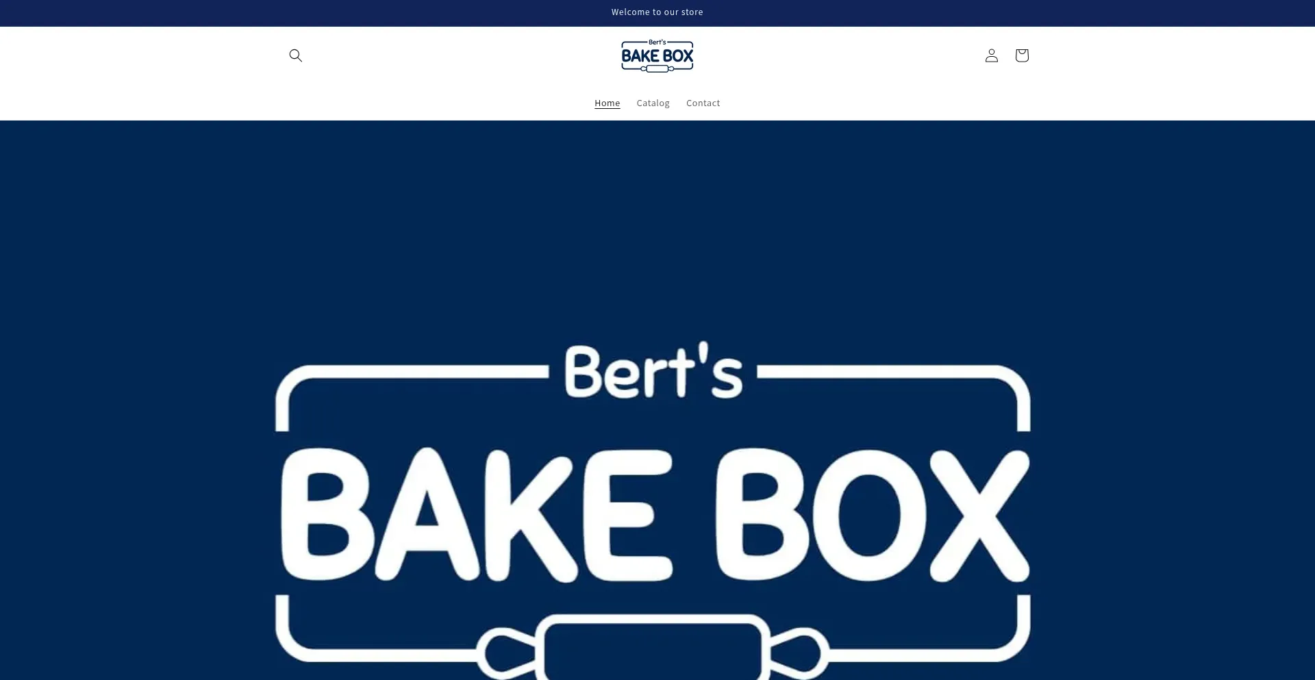 Website screenshot of Bertsbakebox.com