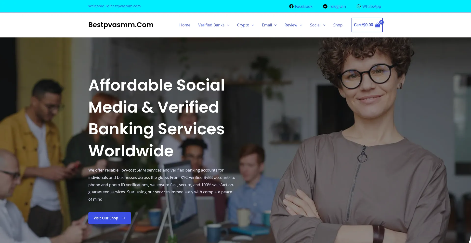 Website screenshot of Bestpvasmm.com