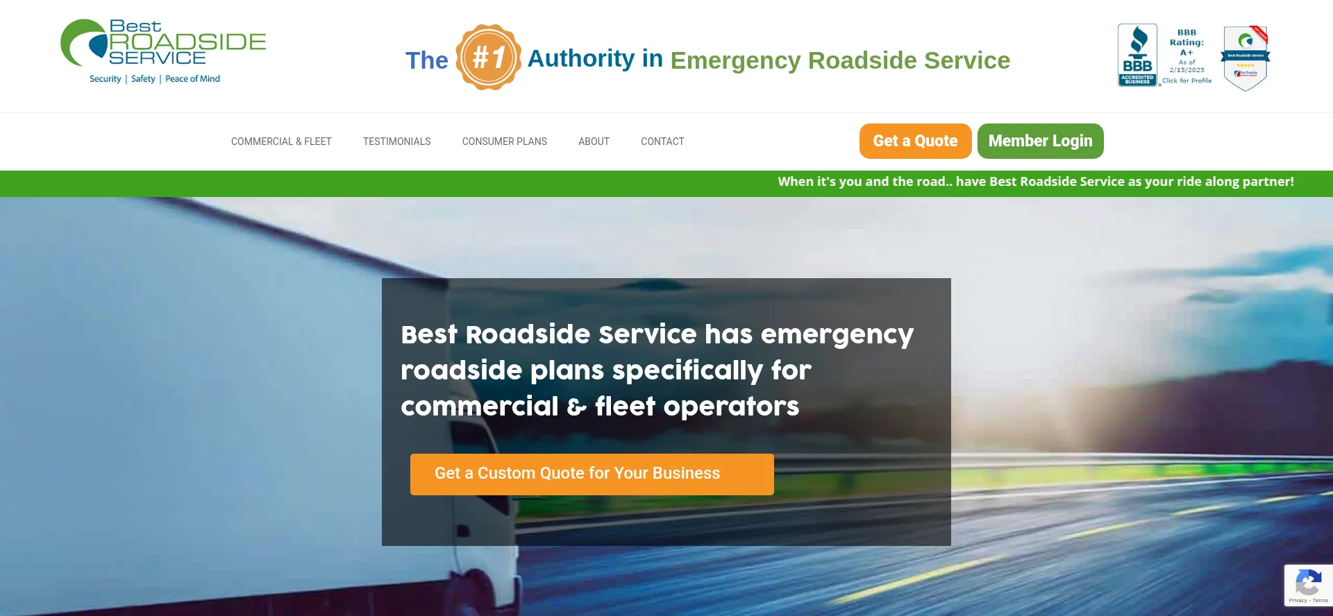 Website screenshot of Bestroadsideservice.com
