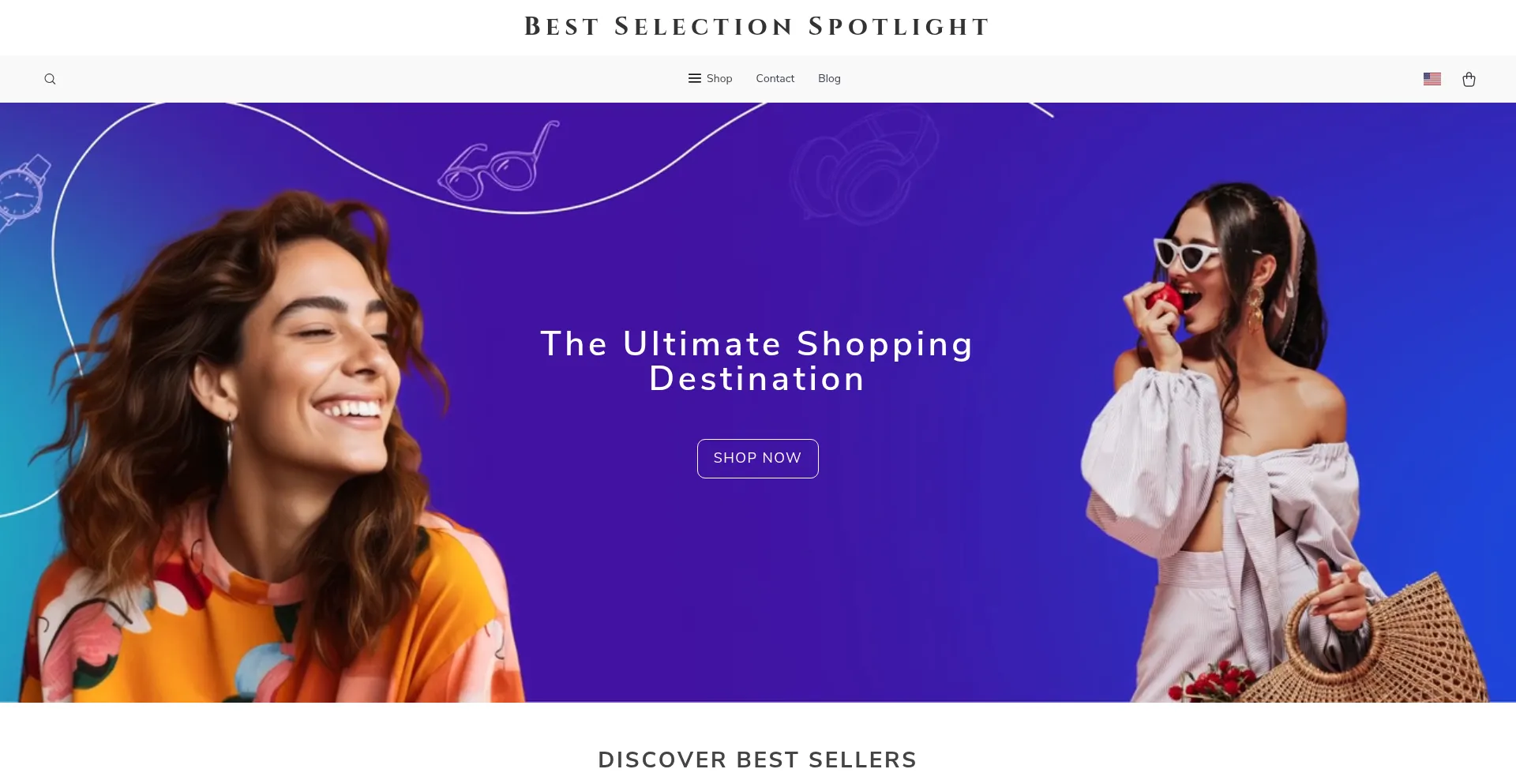 Website screenshot of Bestselectionspotlight.shop