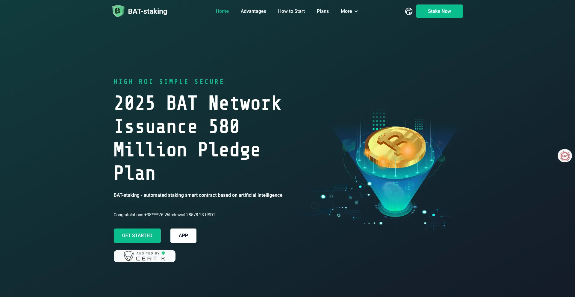 Website screenshot of Bet-staking.com