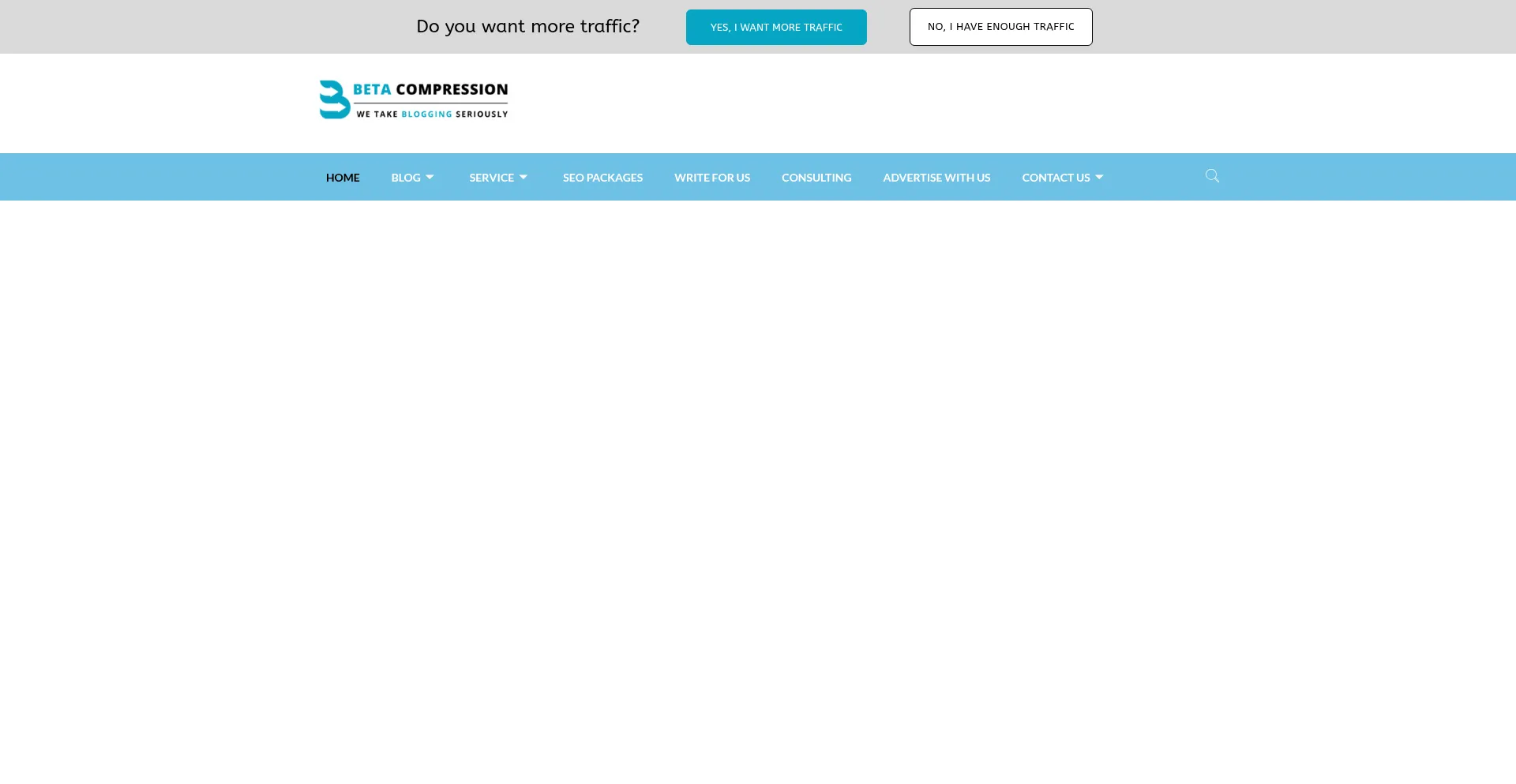 Website screenshot of Betacompression.com