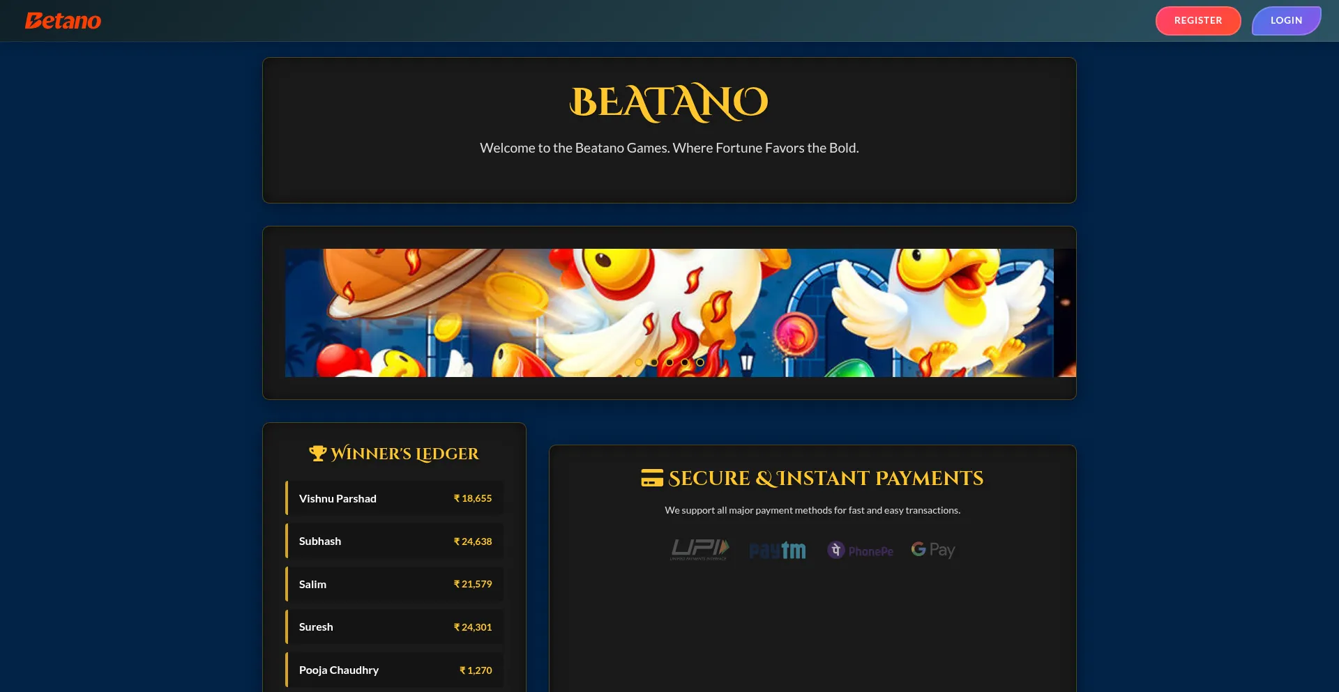Website screenshot of Betano-india.club