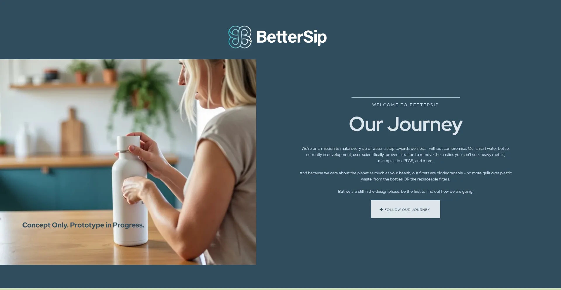 Website screenshot of Bettersip.life