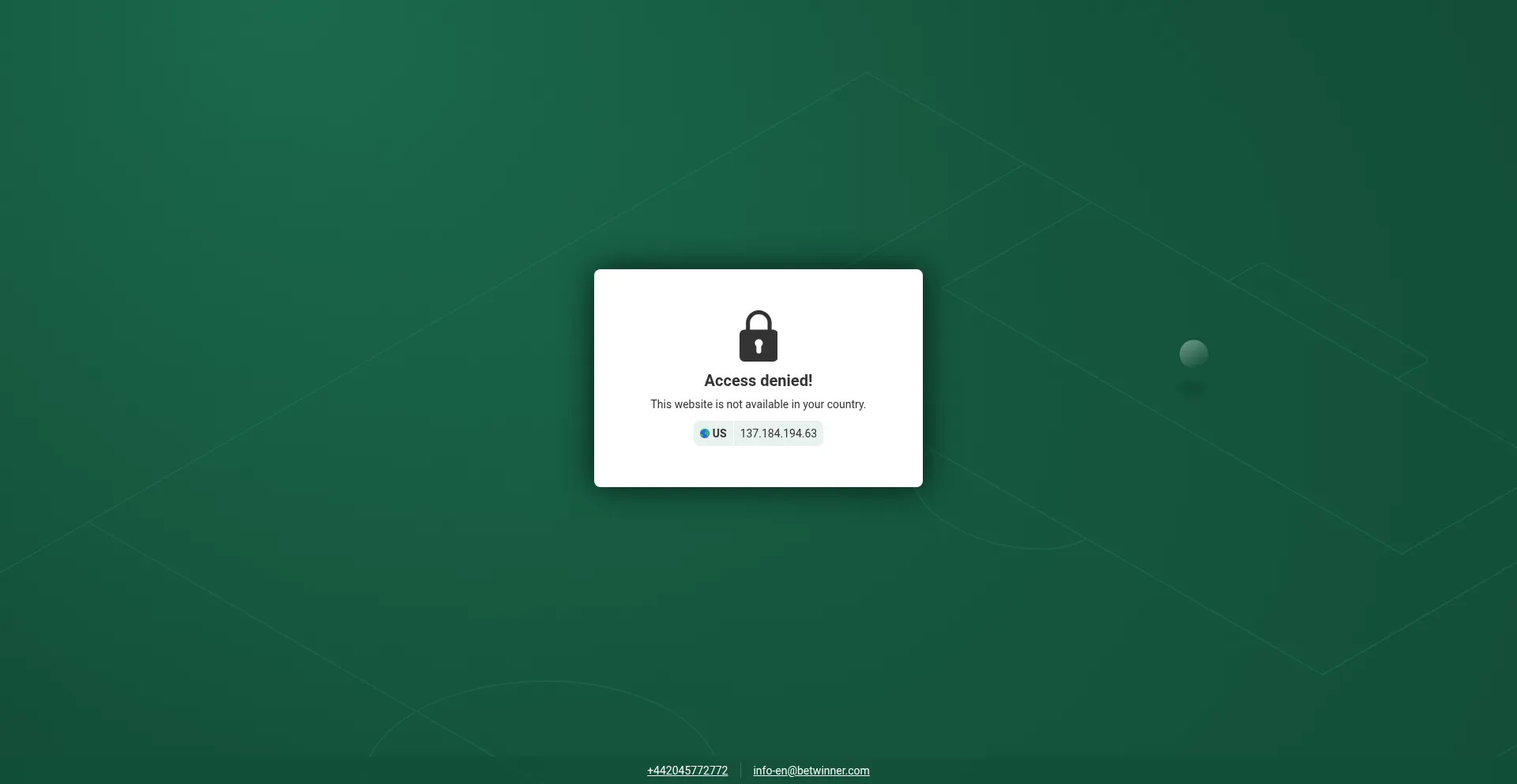 Website screenshot of Betwinner1.com
