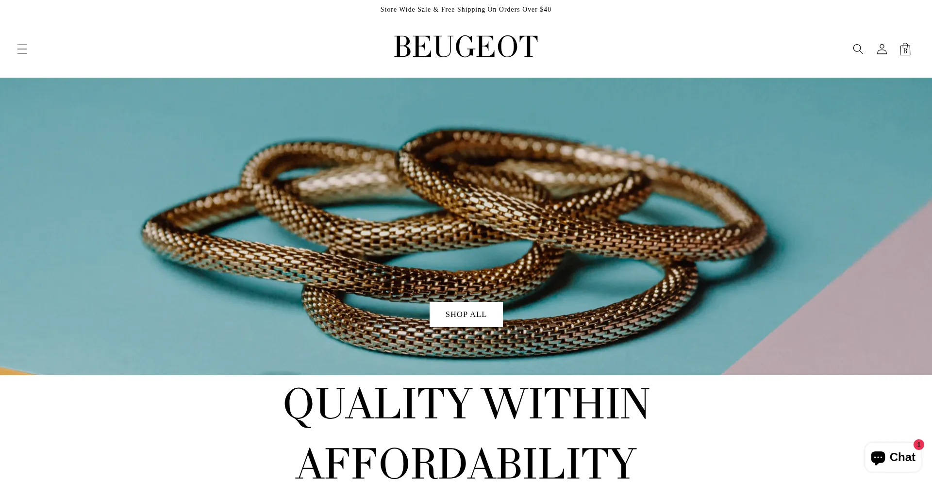 Website screenshot of Beugeot.com