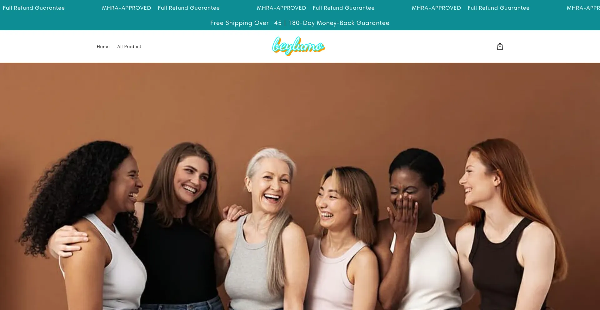 Website screenshot of Beylumo.com