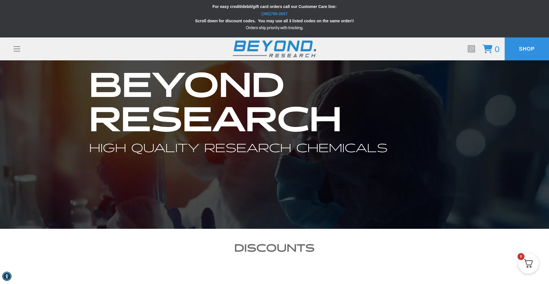 Website screenshot of Beyond-research.com