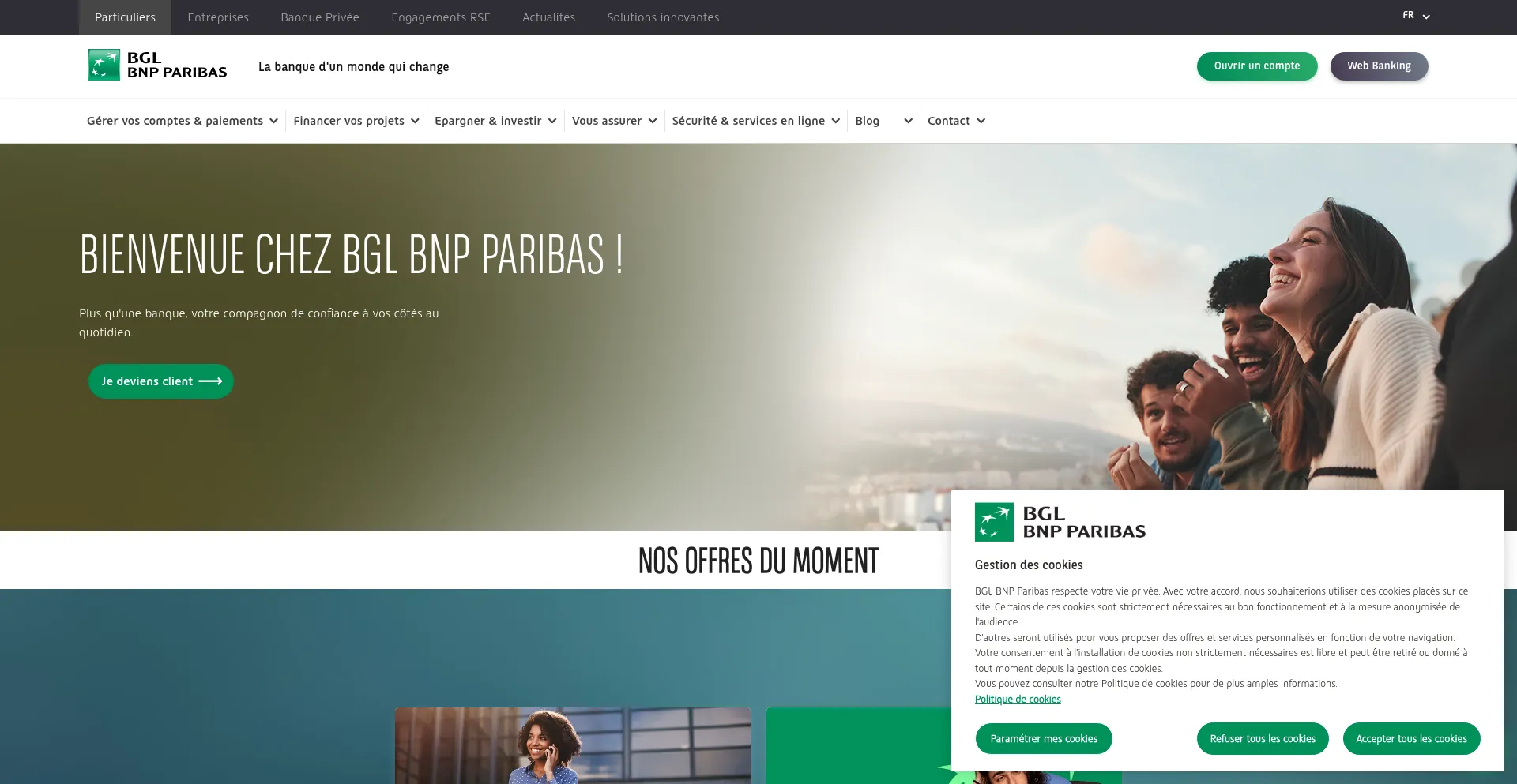 Website screenshot of Bgl.lu