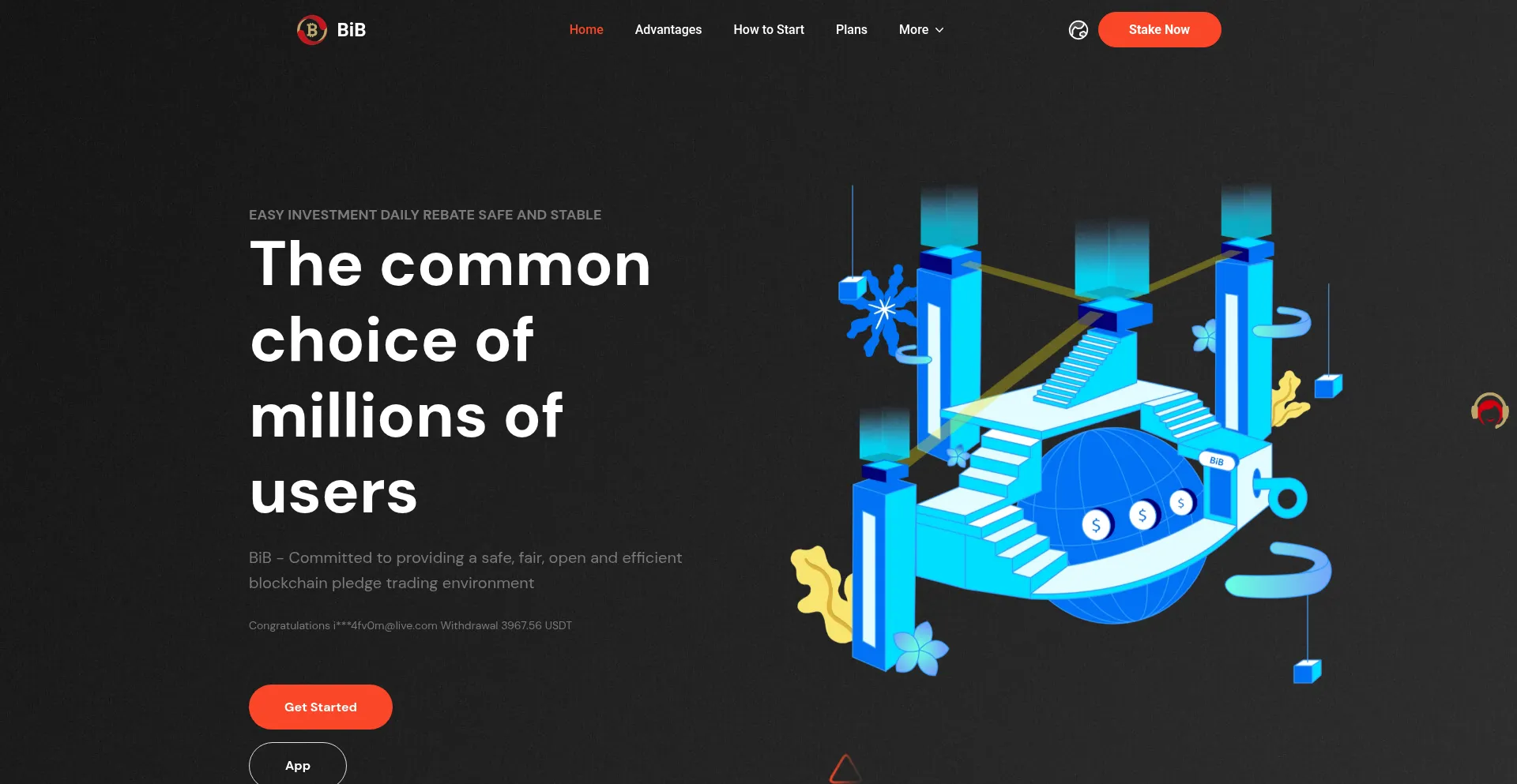 Website screenshot of Bib-usdt.com