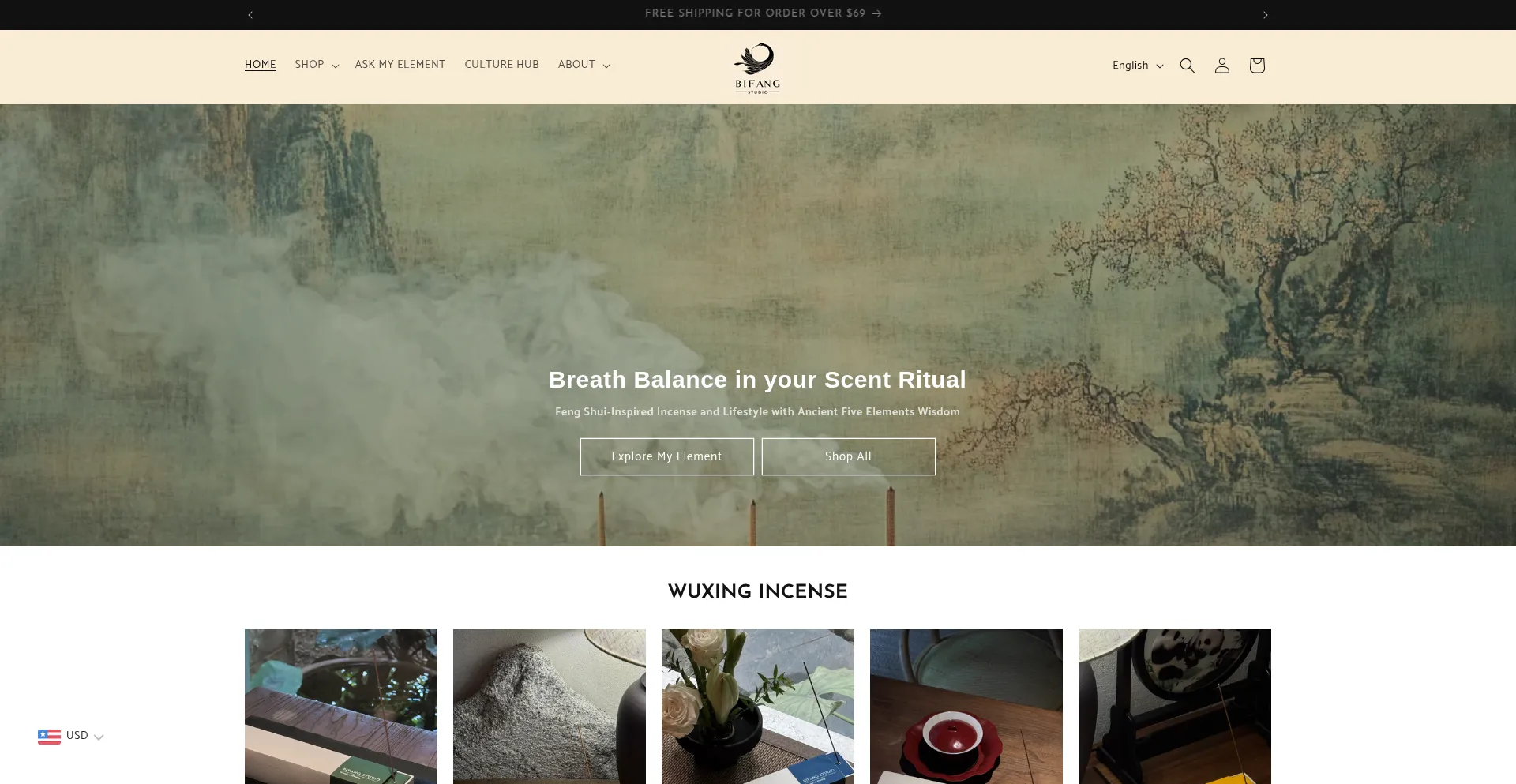 Website screenshot of Bifangstudio.com