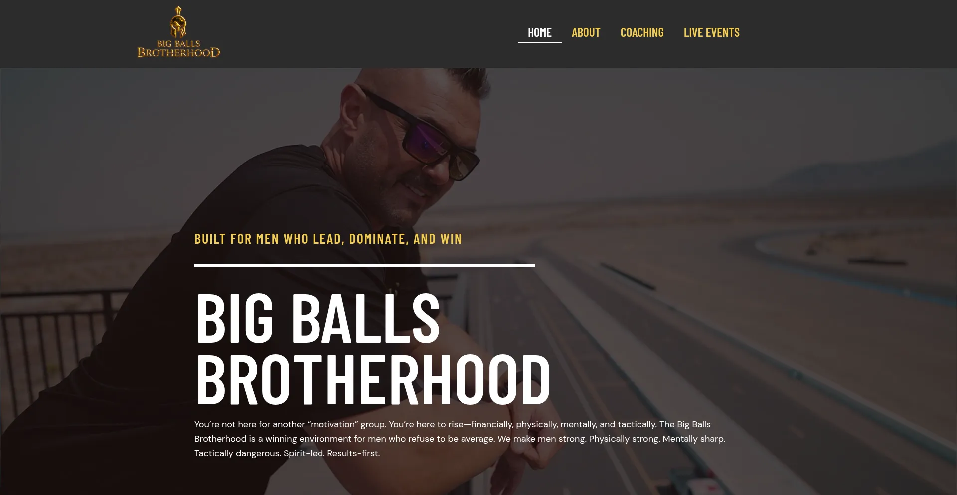 Website screenshot of Bigballsbrotherhood.com