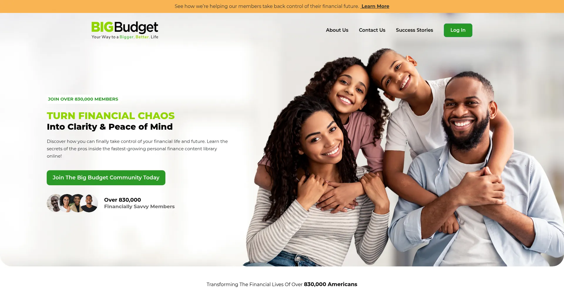 Website screenshot of Bigbudget.com