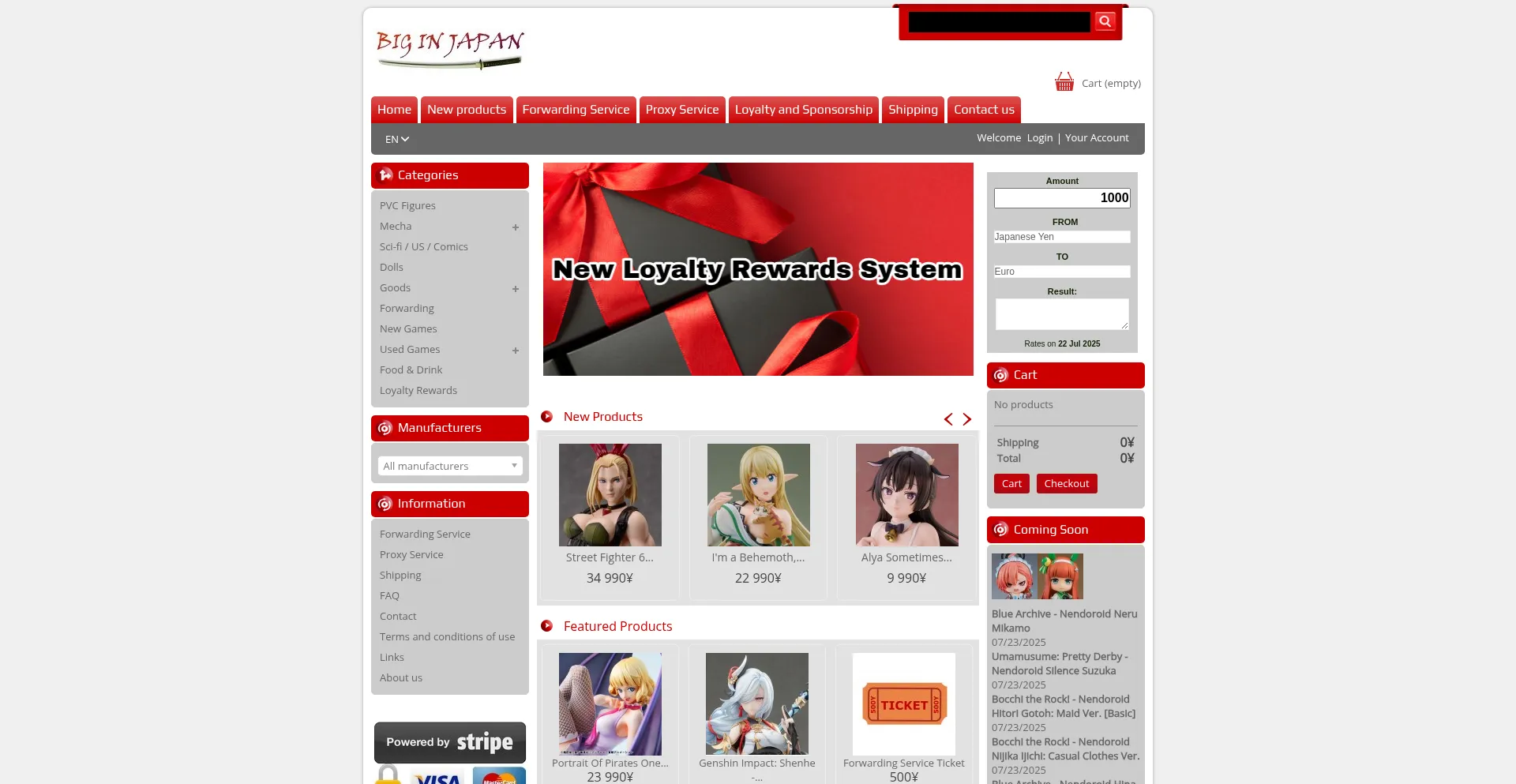 Website screenshot of Biginjap.com