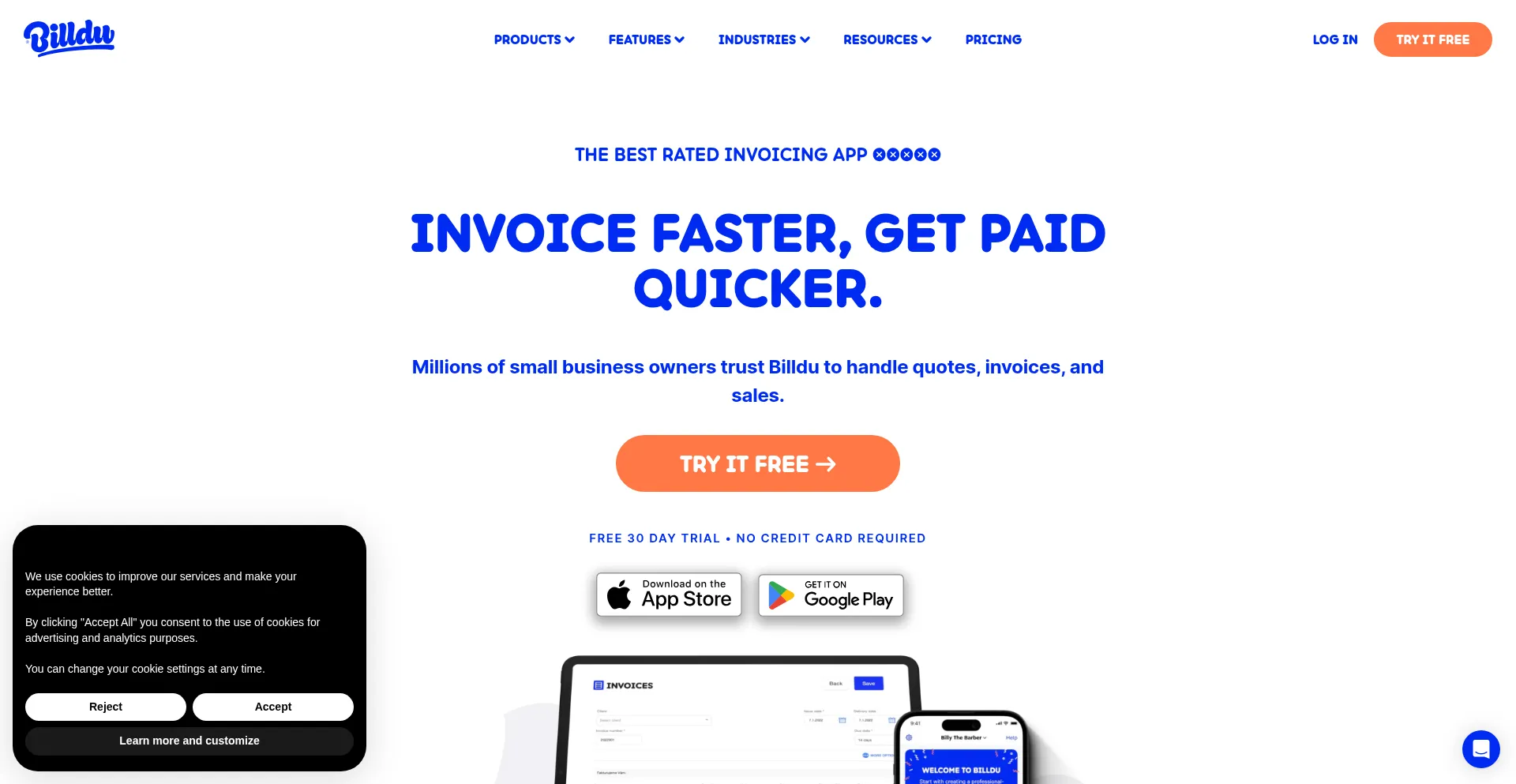Billdu.com Screenshot