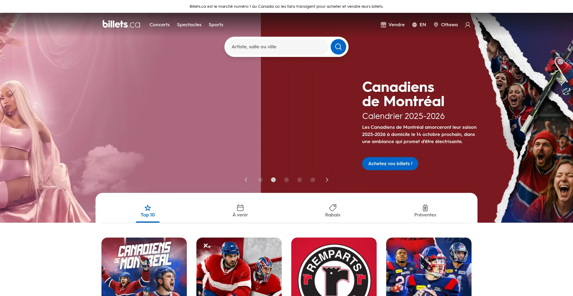 Billet.com Screenshot