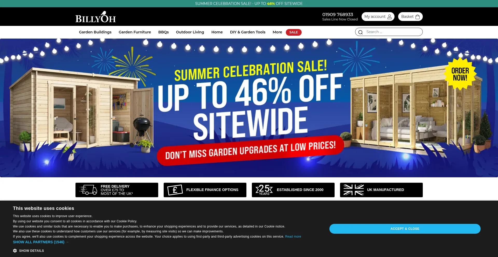 Website screenshot of Billyoh.com