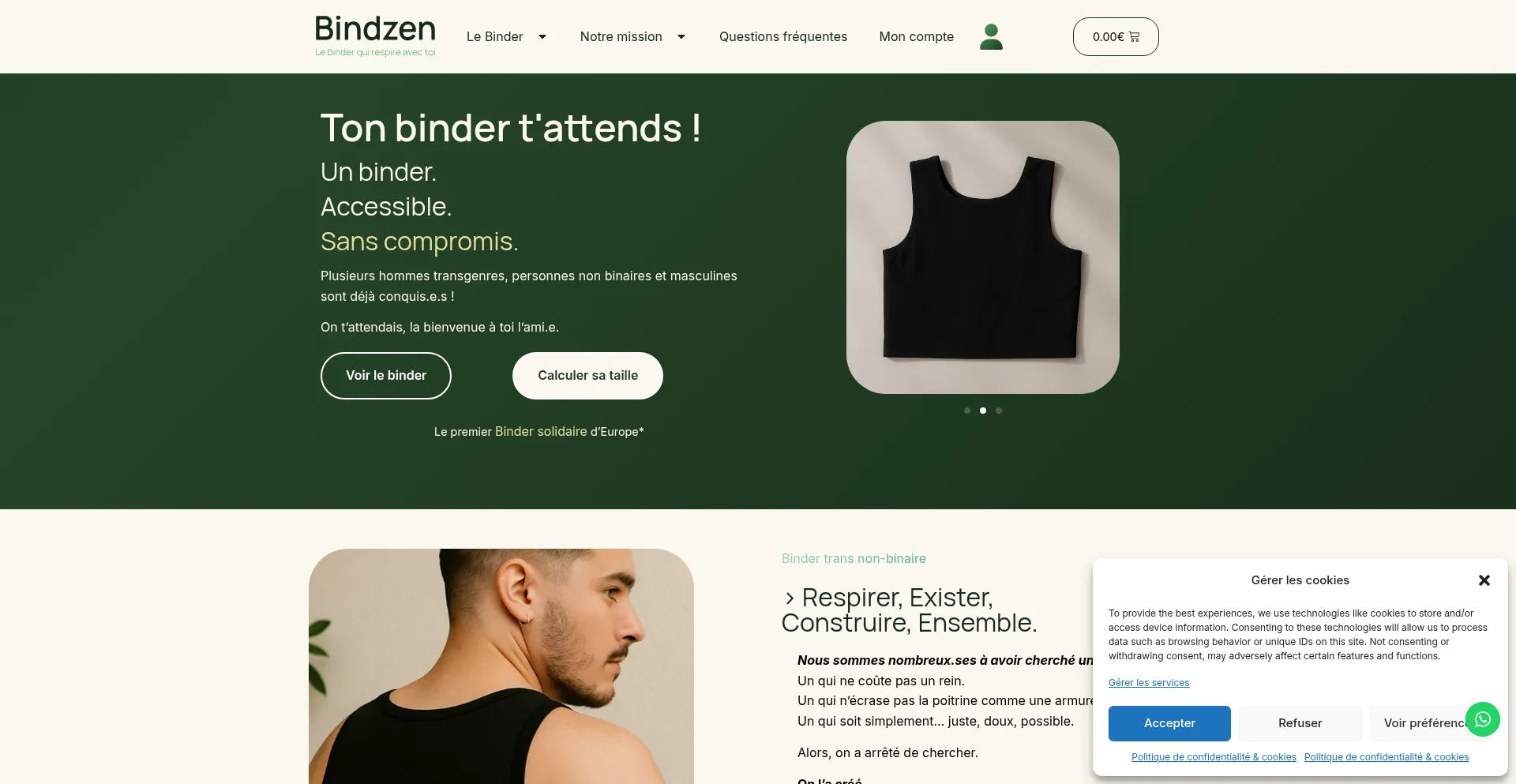 Bindzen.com Screenshot