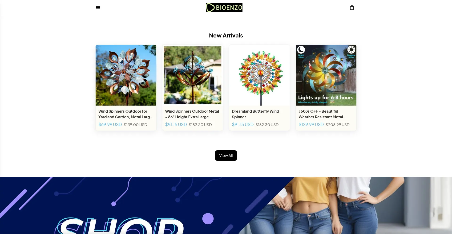 Website screenshot of Bioenzo.com