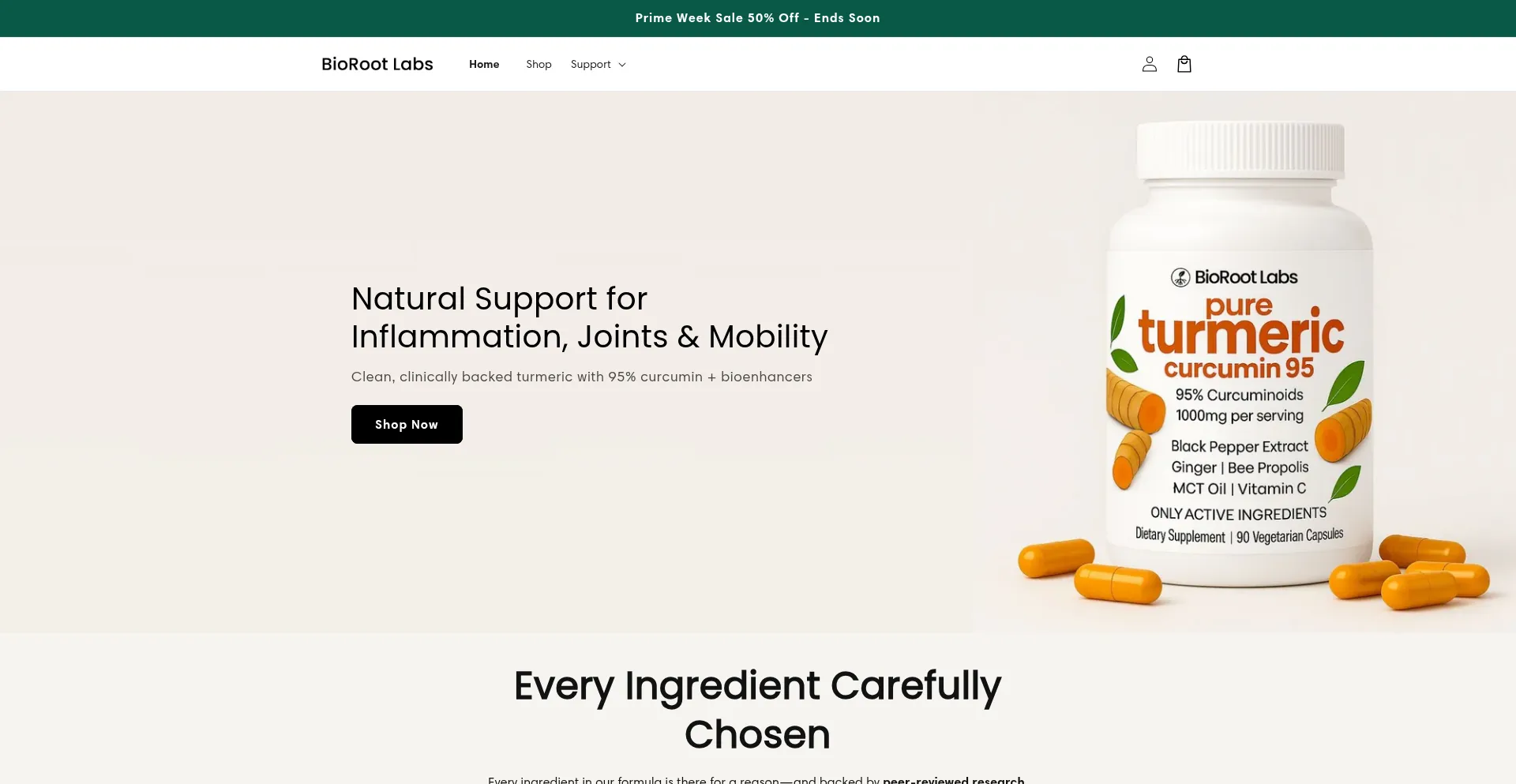 Website screenshot of Biorootlabs.com