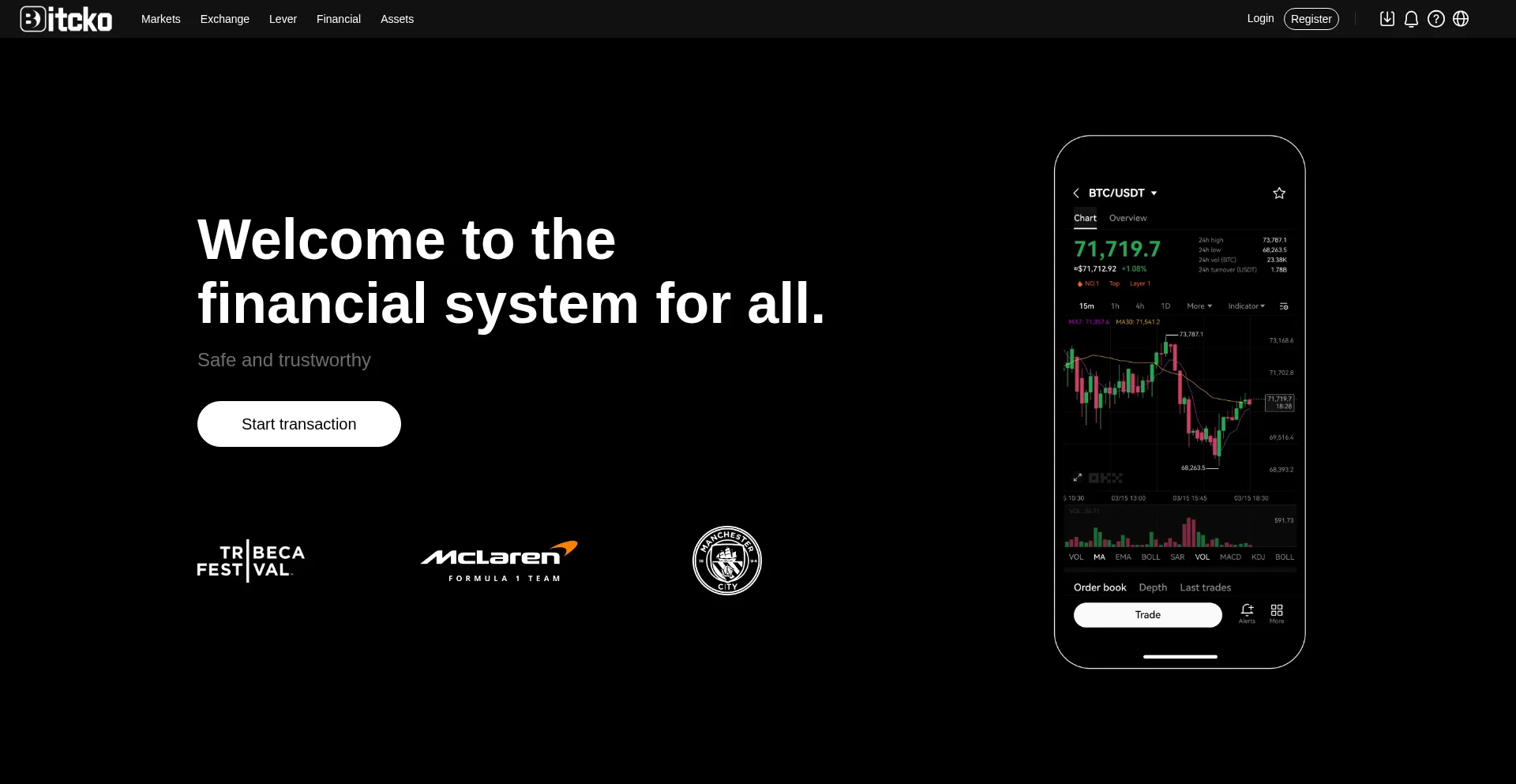 Website screenshot of Bitcko.com