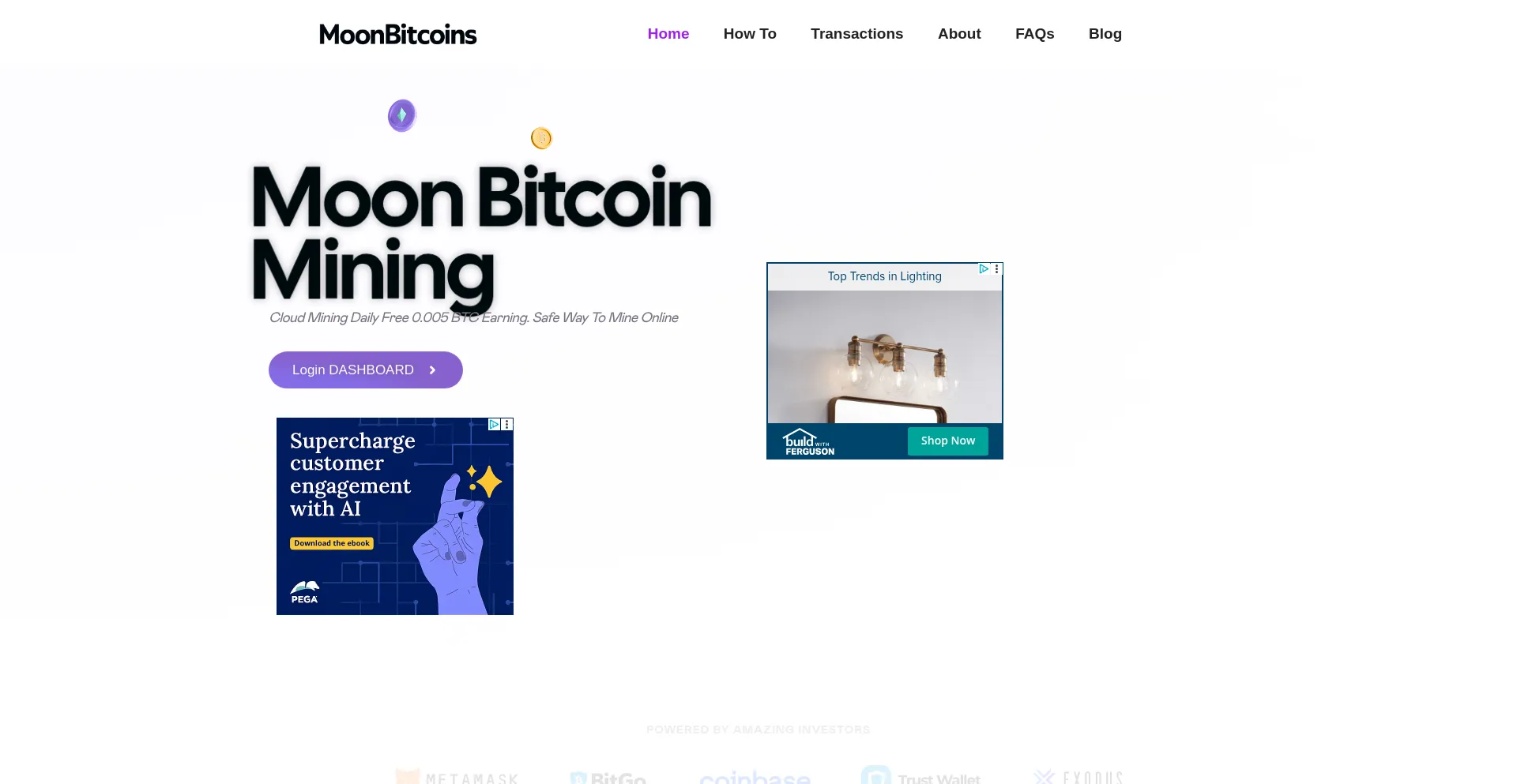 Website screenshot of Bitcoins99.com