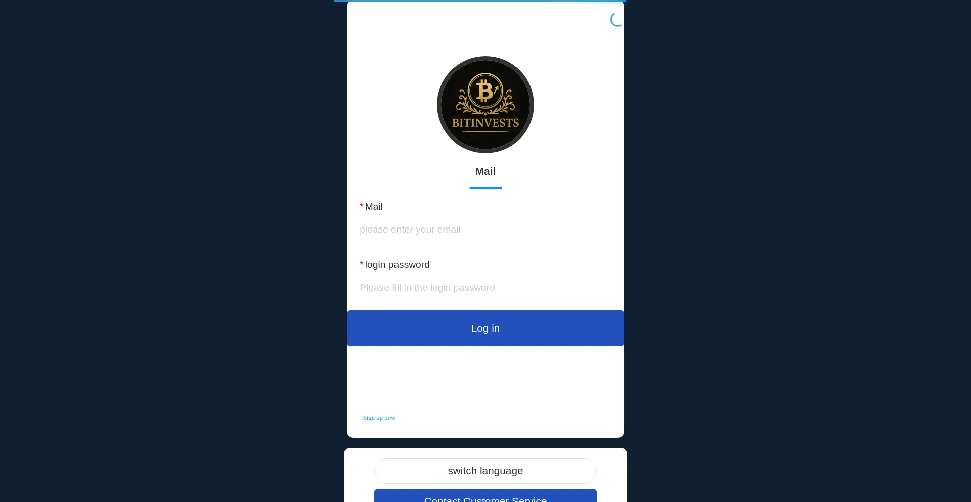 Website screenshot of Bitexwin-cui.cc
