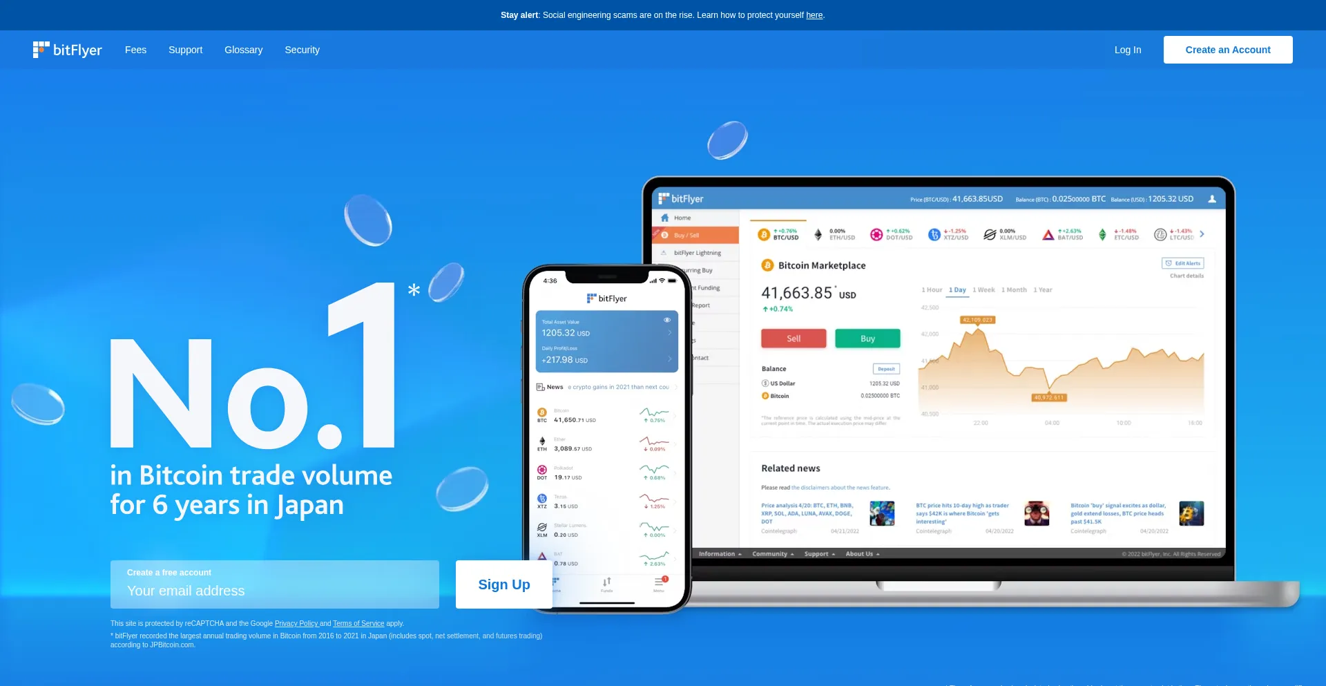 Bitflyer.com Screenshot
