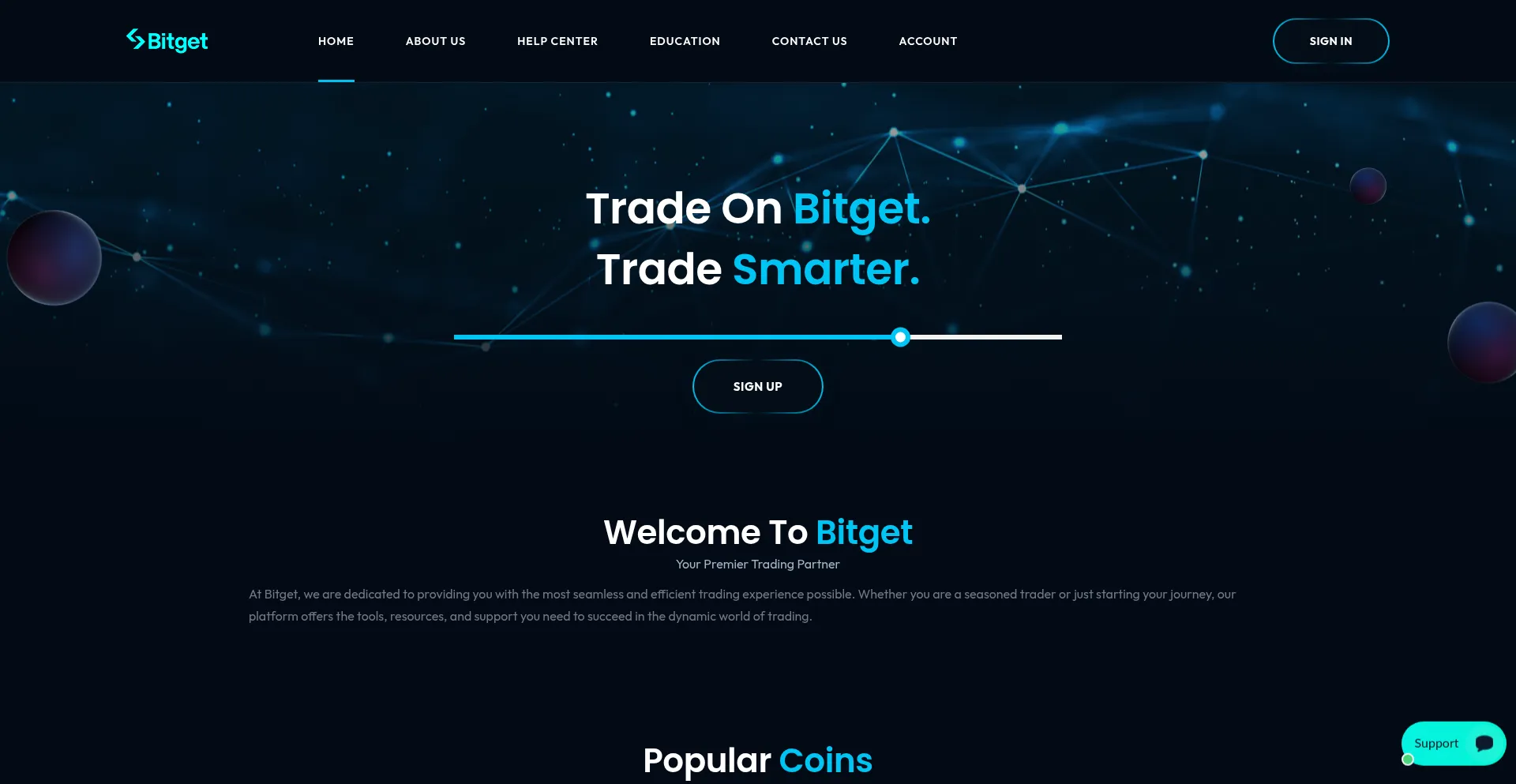 Website screenshot of Bitget-traders.com