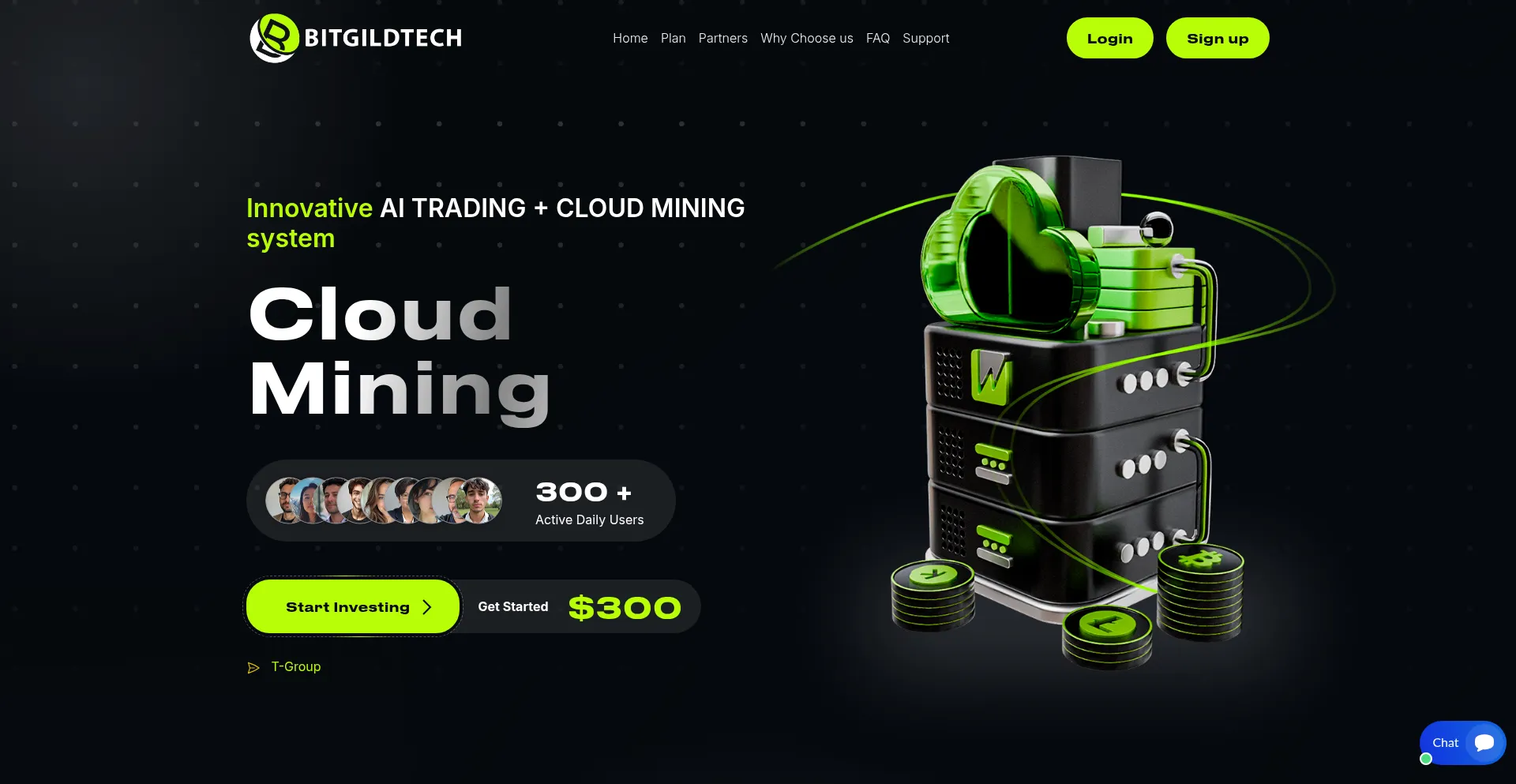 Website screenshot of Bitgildtech.com