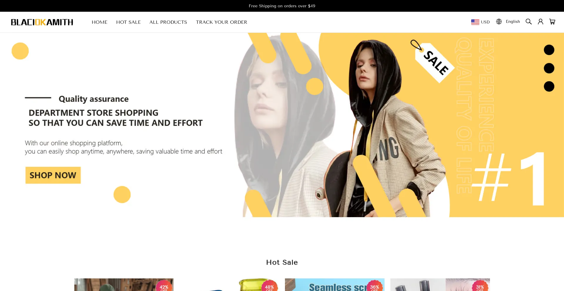 Website screenshot of Blaciokamith.com