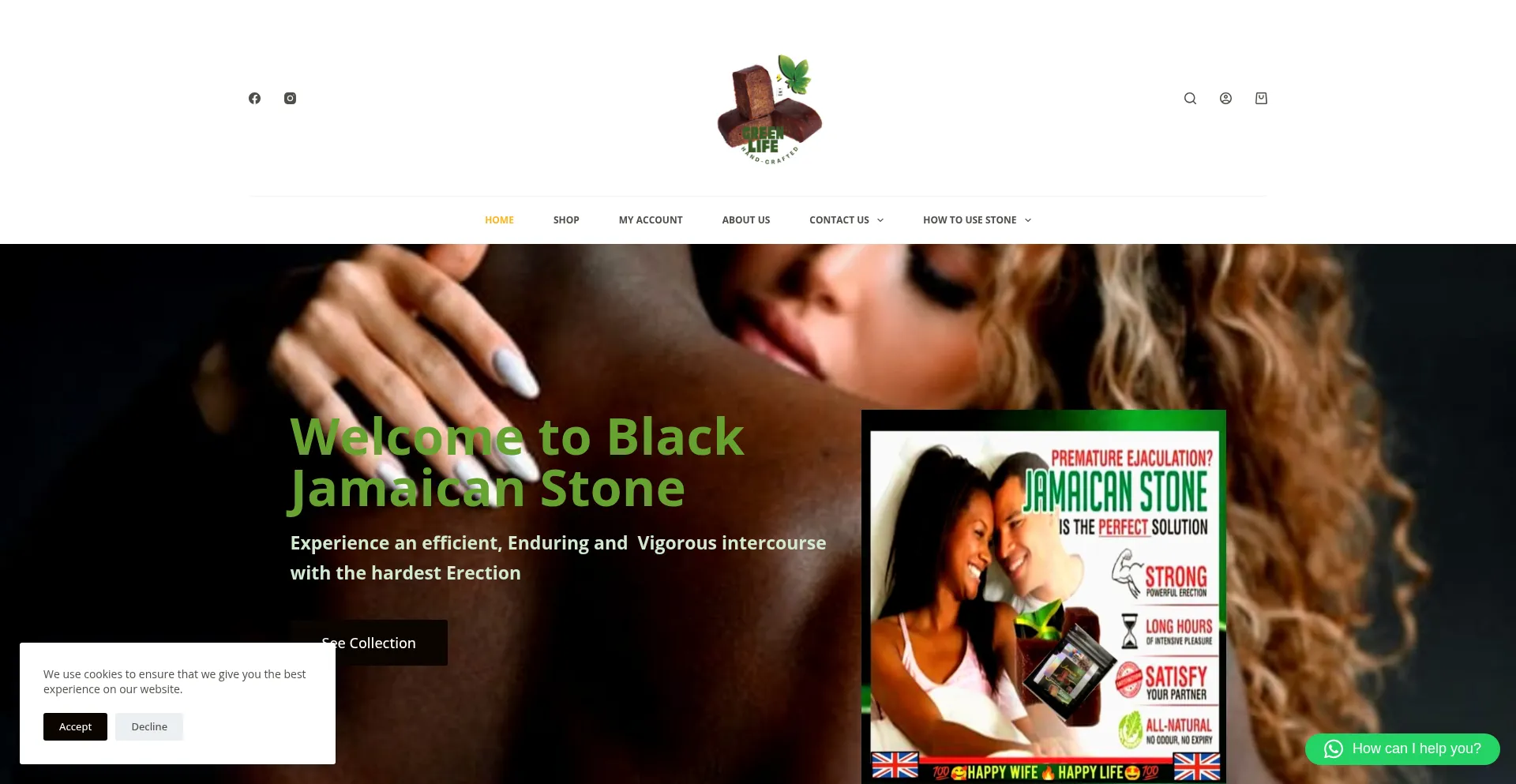 Website screenshot of Blackjamaicanstone.com