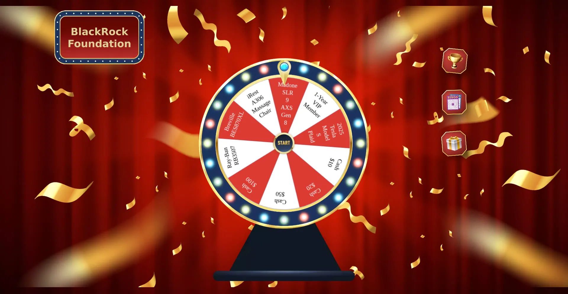 Website screenshot of Blackrocklottery.com