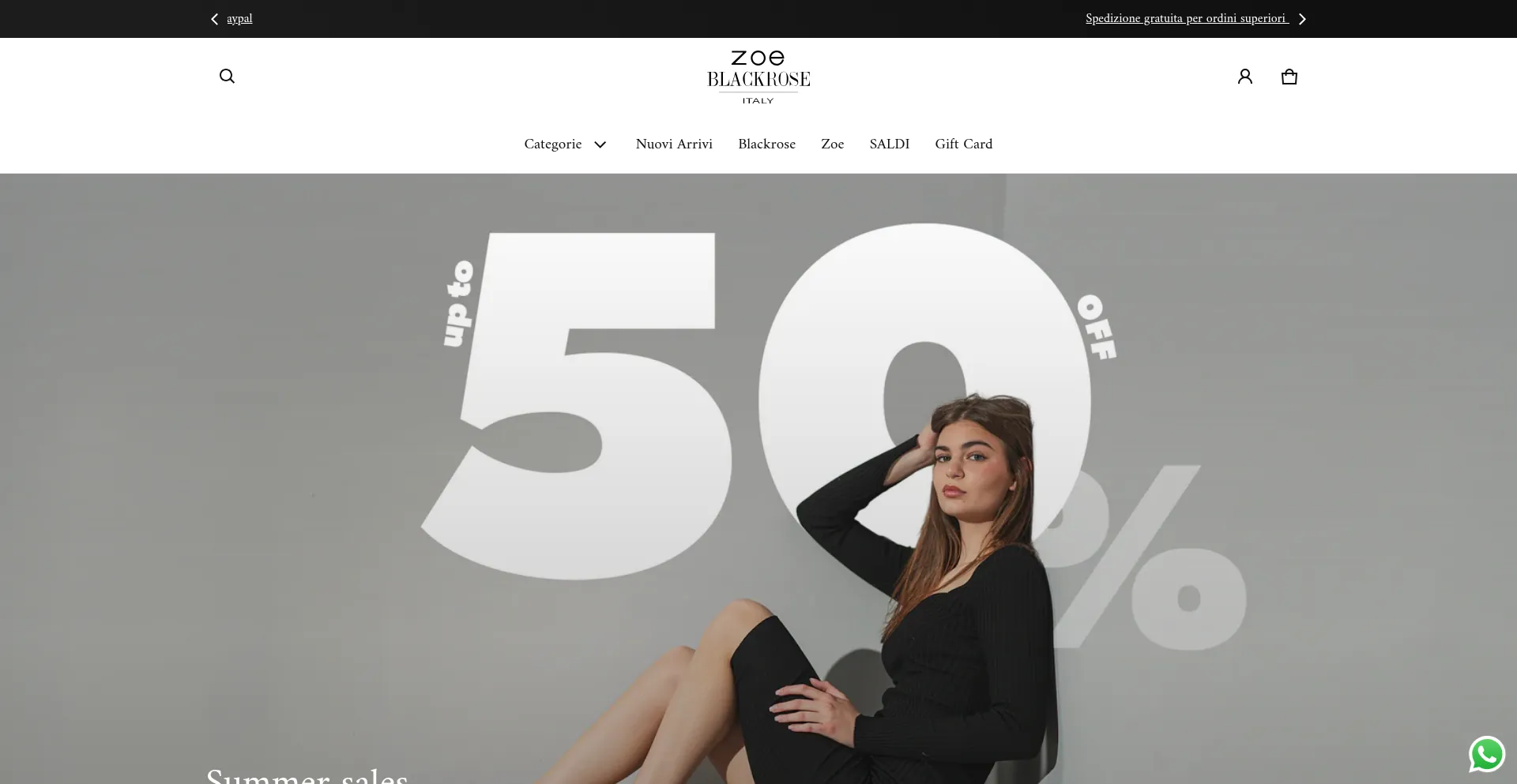 Website screenshot of Blackroseitaly.com