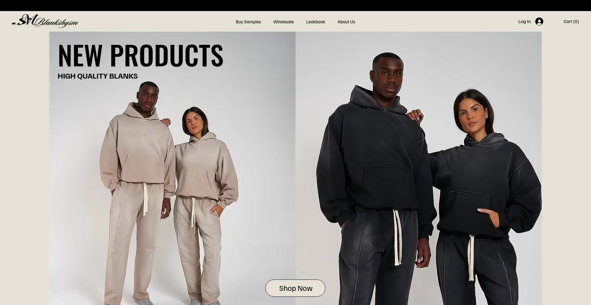 Website screenshot of Blanksbysm.com