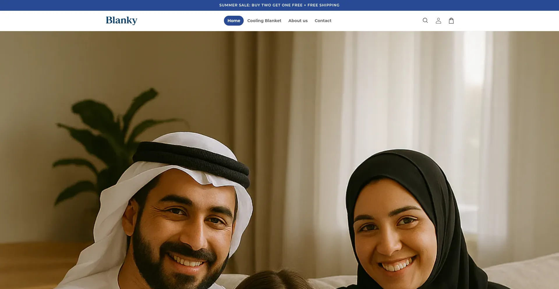 Website screenshot of Blankystore.com