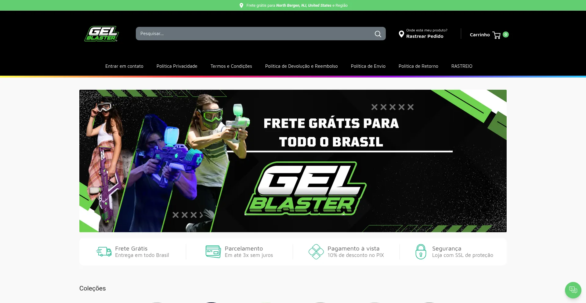 Website screenshot of Blastergel.store