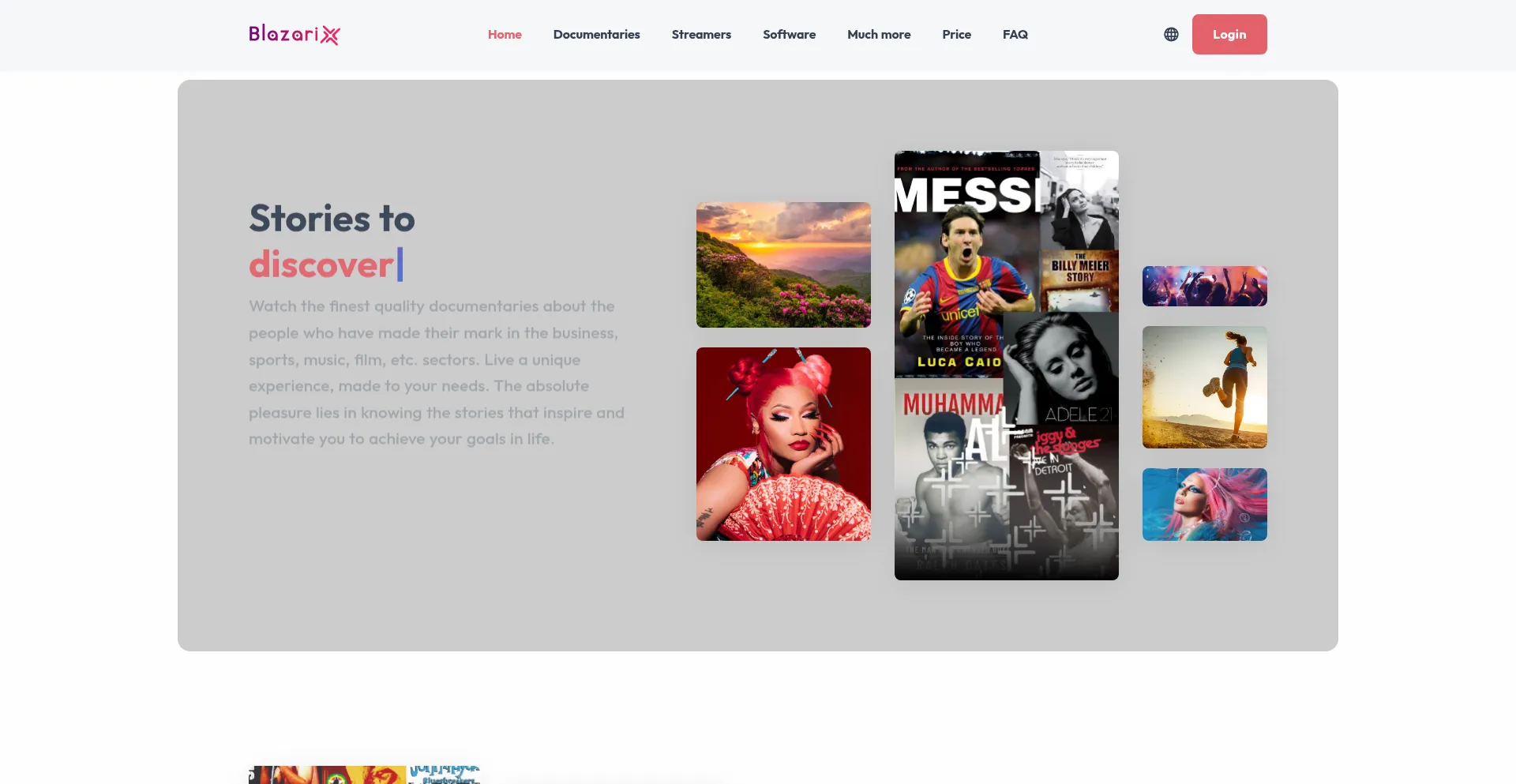 Website screenshot of Blazarix.com